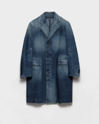 Abrigo de denim lavado