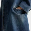 Abrigo de denim lavado Abrigo de denim lavado
