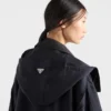 Abrigo de mohair de cabrito y Re-Nylon de botonadura sencilla Abrigo de mohair de cabrito y Re-Nylon de botonadura sencilla