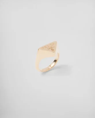 Anillo de sello Eternal Gold en oro amarillo