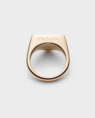 Anillo de sello Eternal Gold en oro amarillo con diamantes