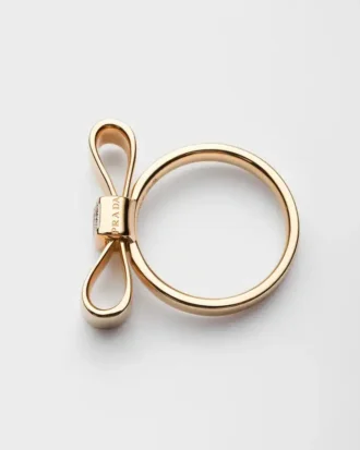 Anillo Eternal Gold Bow – Oro amarillo con diamante cultivado en laboratorio