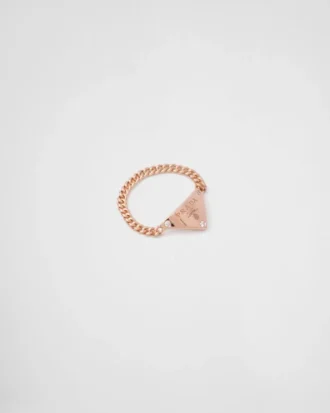 Anillo Eternal Gold Chain en oro rosa con diamantes
