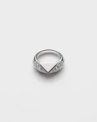 Anillo Eternal Gold en oro blanco con diamantes