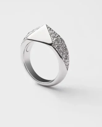 Anillo Eternal Gold en oro blanco con diamantes
