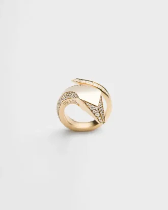 Anillo Eternal Gold Snake en oro amarillo y diamantes