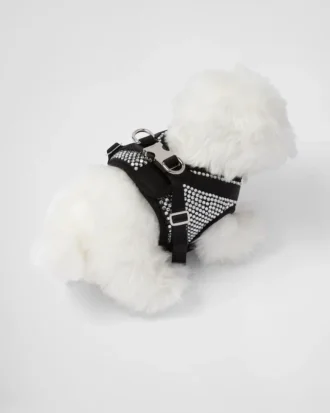 Arnés de satén para perros con cristales Arnés de satén para perros con cristales