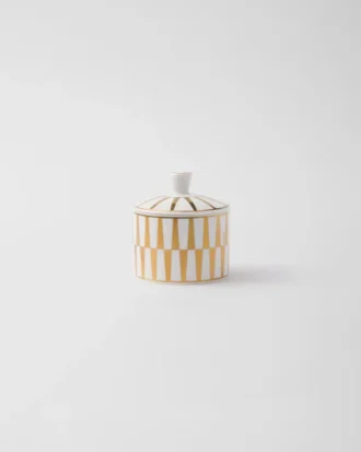 Azucarero de porcelana – Rayas