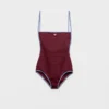 Bañador de una pieza de jersey interlock Bañador de una pieza de jersey interlock