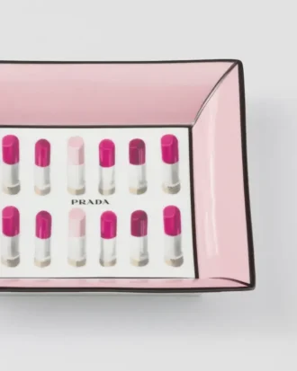 Bandeja cuadrada grande de porcelana – Lipstick