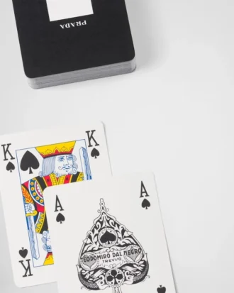 Baraja de cartas de piel Saffiano Baraja de cartas de piel Saffiano