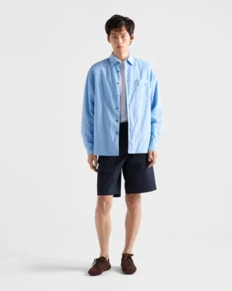Bermudas de algodón con efecto vintage