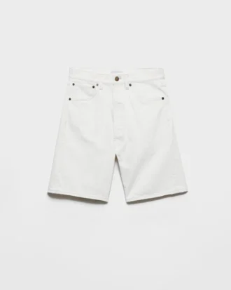 Bermudas de denim desgastado