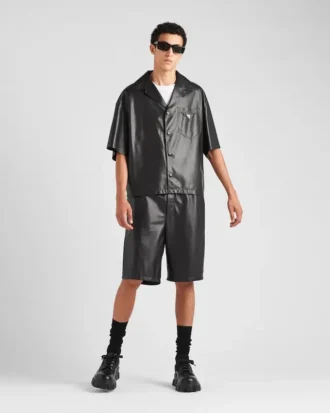 Bermudas de piel napa