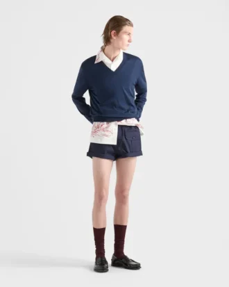 Bermudas de popelín de algodón