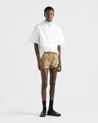 Bermudas de popelín de algodón