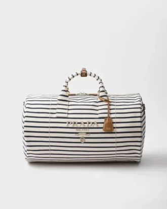 Bolsa de lona a rayas