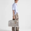 Bolsa de lona a rayas Bolsa de lona a rayas