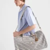 Bolsa de lona a rayas Bolsa de lona a rayas