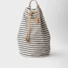 Bolsa de lona a rayas con cordón Bolsa de lona a rayas con cordón