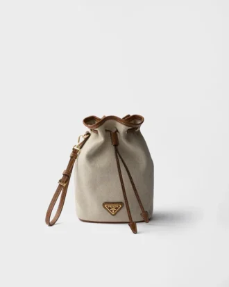 Bolsa de lona y piel