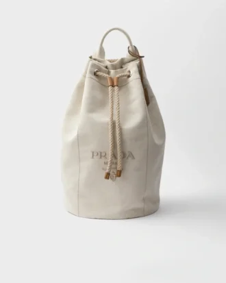 Bolsa de viaje con cordón de mezcla de lino