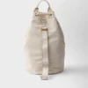 Bolsa de viaje con cordón de mezcla de lino