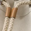 Bolsa de viaje con cordón de mezcla de lino