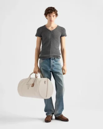 Bolsa de viaje de mezcla de lino