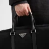 Bolsa de viaje de Re-Nylon y piel Saffiano Bolsa de viaje de Re-Nylon y piel Saffiano
