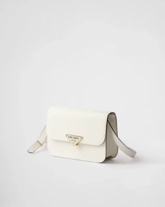 Bolso bandolera con solapa de piel Saffiano