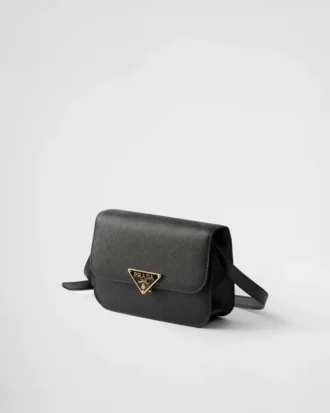 Bolso bandolera con solapa de piel Saffiano