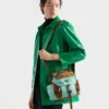 Bolso bandolera de Re-Nylon envejecido y piel Bolso bandolera de Re-Nylon envejecido y piel