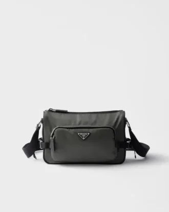 Bolso bandolera mediano de Re-Nylon y piel Saffiano