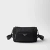Bolso bandolera mediano de Re-Nylon y piel Saffiano Bolso bandolera mediano de Re-Nylon y piel Saffiano