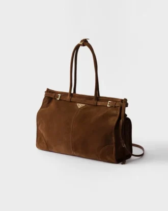 Bolso de ante extragrande Prada Bonnie