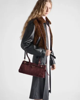 Bolso de ante mediano Prada Bonnie