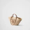 Bolso de compras grande de rafia y piel Bolso de compras grande de rafia y piel