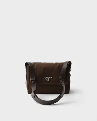 Bolso de hombro acolchado pequeño de Re-Nylon Prada Traveller