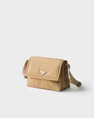 Bolso de hombro acolchado pequeño de Re-Nylon Prada Traveller