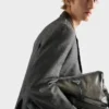 Bolso de hombro con cremallera de piel envejecida Bolso de hombro con cremallera de piel envejecida