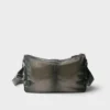 Bolso de hombro con cremallera de piel envejecida Bolso de hombro con cremallera de piel envejecida
