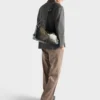 Bolso de hombro con cremallera de piel envejecida Bolso de hombro con cremallera de piel envejecida