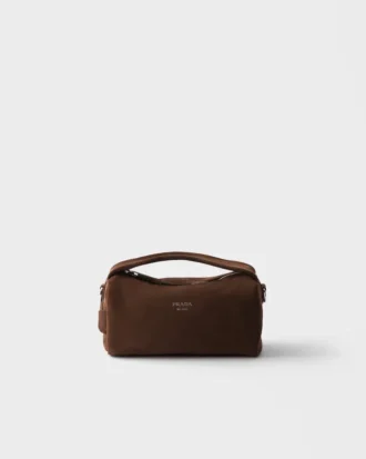 Bolso de hombro de ante