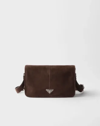 Bolso de hombro de ante