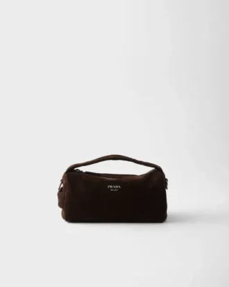 Bolso de hombro de ante