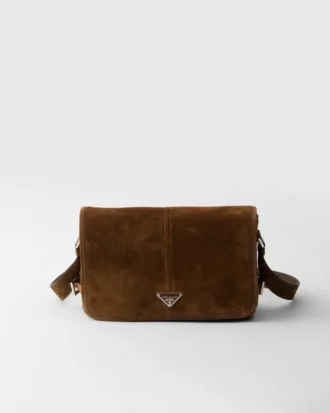 Bolso de hombro de ante