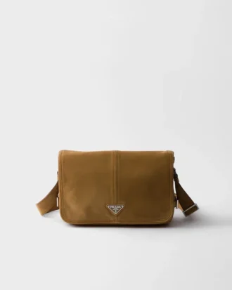 Bolso de hombro de ante