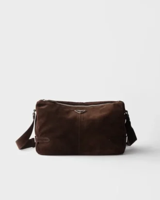 Bolso de hombro de ante