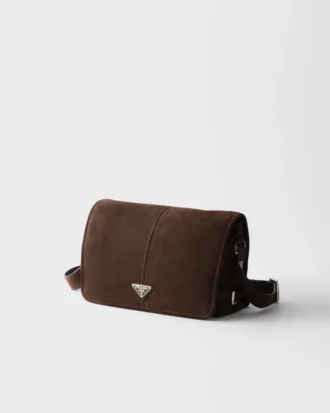 Bolso de hombro de ante